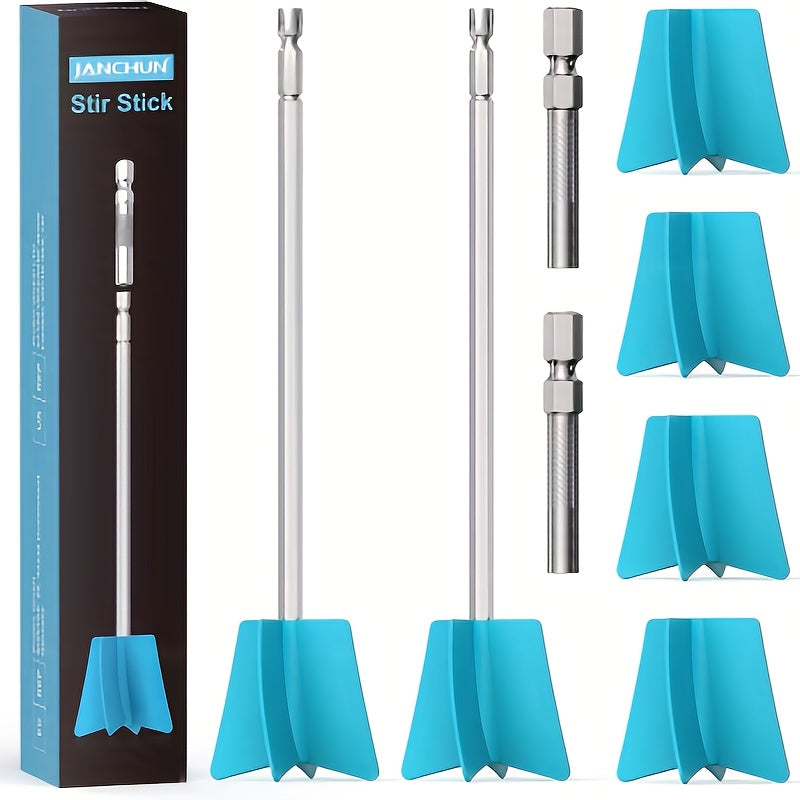 Resin Stirring Paddles 6 Pcs Reusable Epoxy Mixer Drill Attachment Multi-Size Reduces Air Bubbles DIY Resin Art Casting