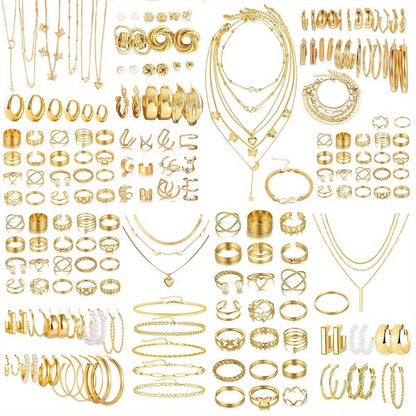 Retro Jewelry Set for Women 35-68pcs Butterfly Heart Star Moon Charms Elegant Mixed Lot Daily Wear & Gift