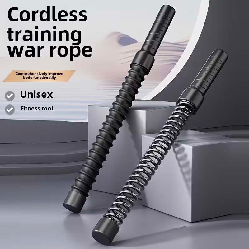 Ropeless Battle Ropes 2-Pack – Cordless Portable Weighted Workout Ropes for Home Gym HIIT Cardio Full Body Training Arms Shoulders Core Legs Exercise Equipment for Adults Beginners