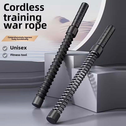 Ropeless Battle Ropes 2-Pack – Cordless Portable Weighted Workout Ropes for Home Gym HIIT Cardio Full Body Training Arms Shoulders Core Legs Exercise Equipment for Adults Beginners