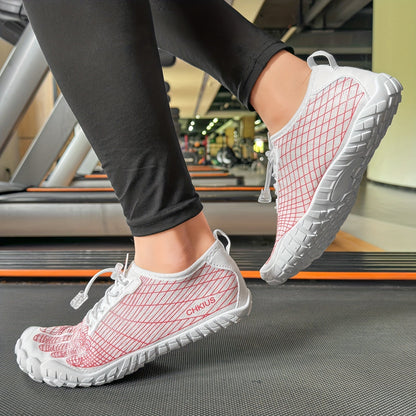 Striped Lace-Up Water Shoes for Men & Women – Quick-Dry Non-Slip Rubber Sole Aqua Shoes for Beach, Swimming, Diving, Hiking, Yoga & Indoor Fitness, Lightweight All-Season Footwear