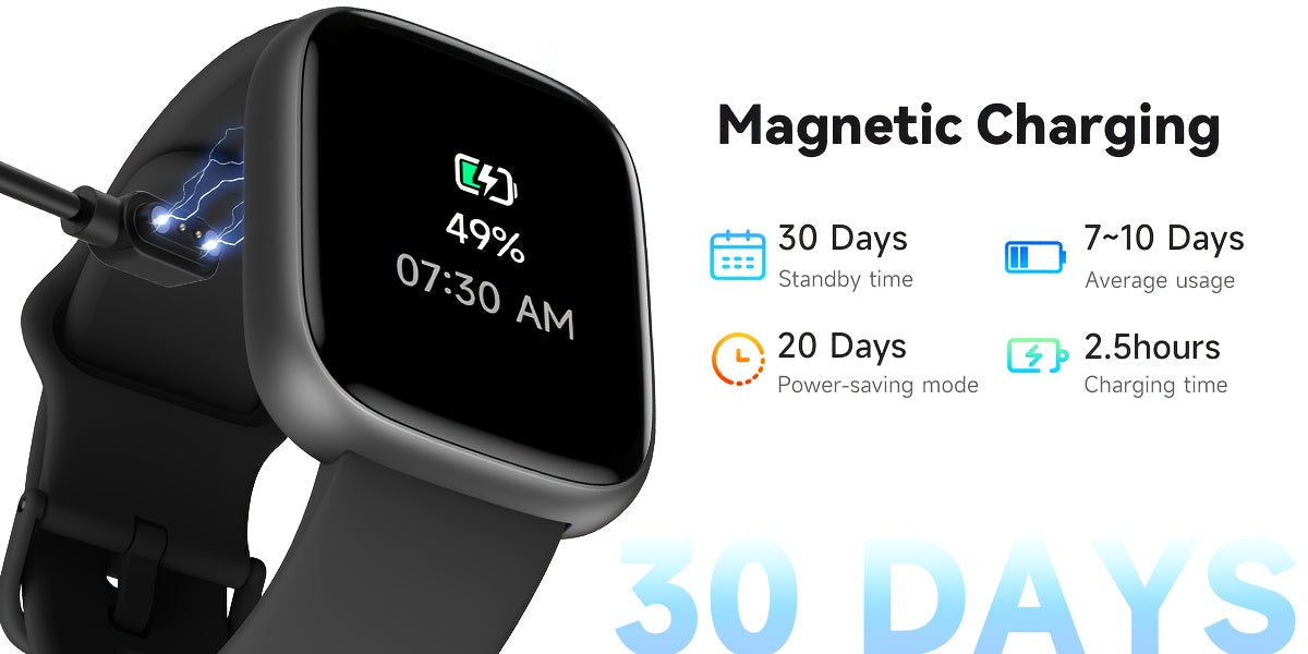 Smart Watch for Men & Women with Wireless Calling & Built-in Alexa – 1.83" HD Touch Screen, 100+ Sports Modes, Heart Rate Monitor, Waterproof Fitness Tracker, Compatible with iPhone & Android