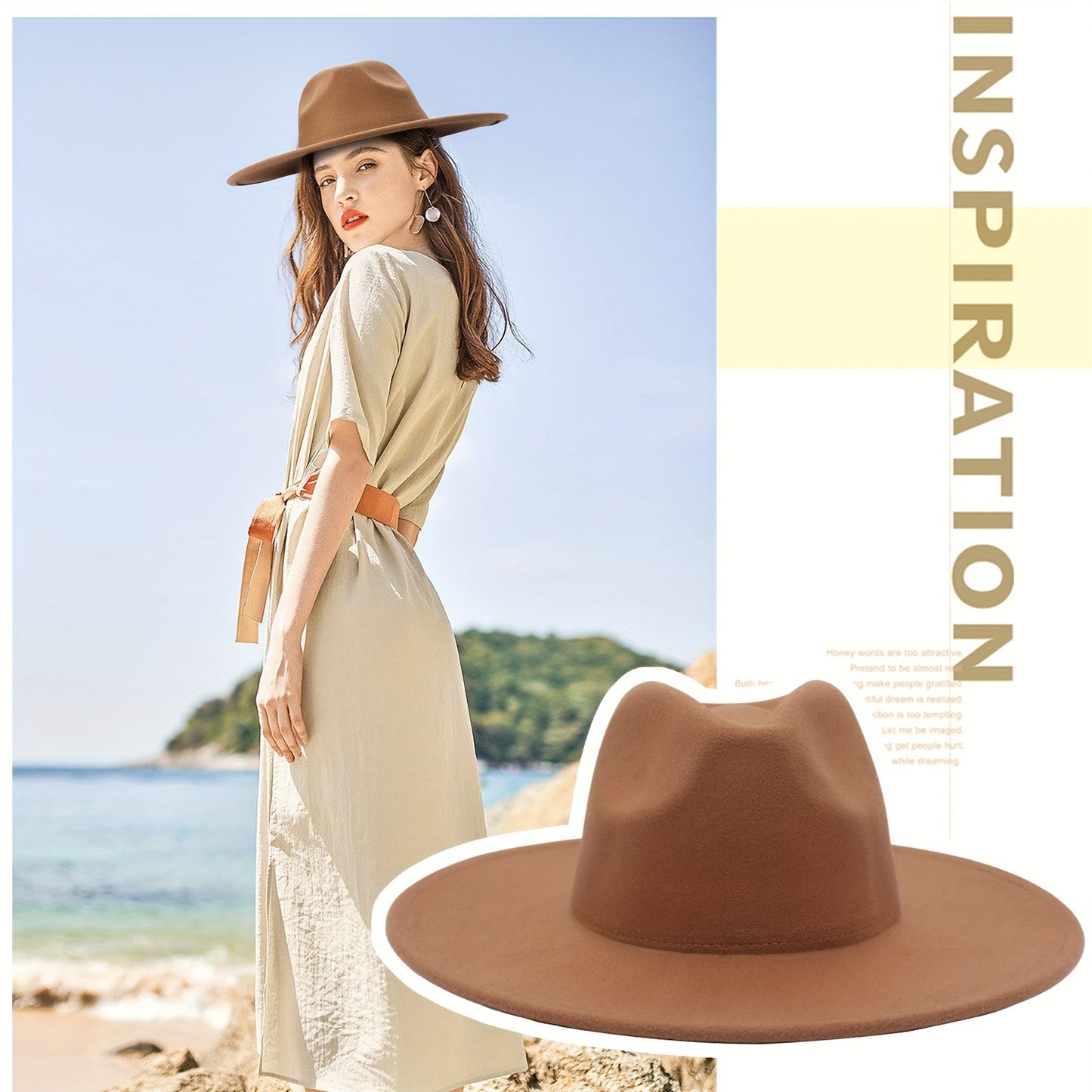Wide Brim Cowboy Hat for Men & Women – Western Felt Fedora Cowgirl Cap, Classic Jazz Panama Trilby Style, Sun Hat for Outdoor Festivals, Travel & Everyday Casual Wear