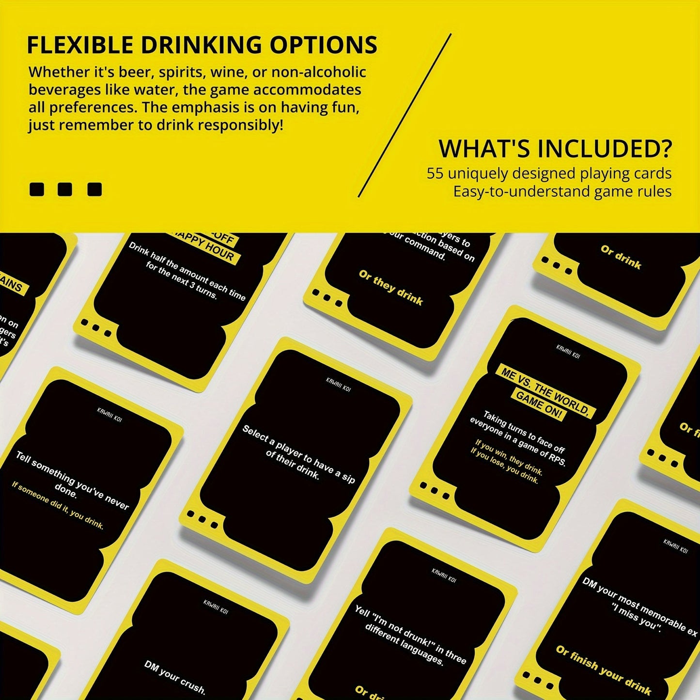 Funny Party Card Game with 55 Hilarious Cards – Perfect for Game Nights, 21st Birthday, Bachelorette Parties & Adult Get-Togethers – Unforgettable Ice Breaker & Drinking Game Gift