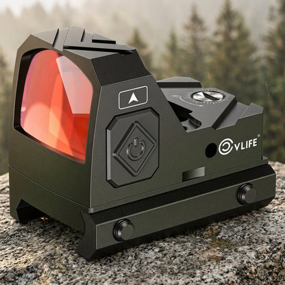 Wolfcloak 2MOA Red Green Dot Sight Shockproof Motion Awake Optic – Aluminum Alloy Red Dot Scope with MOS Adapter Plate & 21mm Picatinny Rail Mount, Battery Powered, Fits Pistols & Rifles