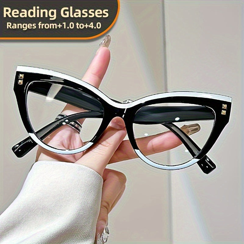 3PCS Reading Glasses for Women – Photochromic Lenses, Metal Hinge, Minimalist Color Block Design, Elegant Presbyopia Eyeglasses +1.00 to +4.00, Fashion Gift for Ladies