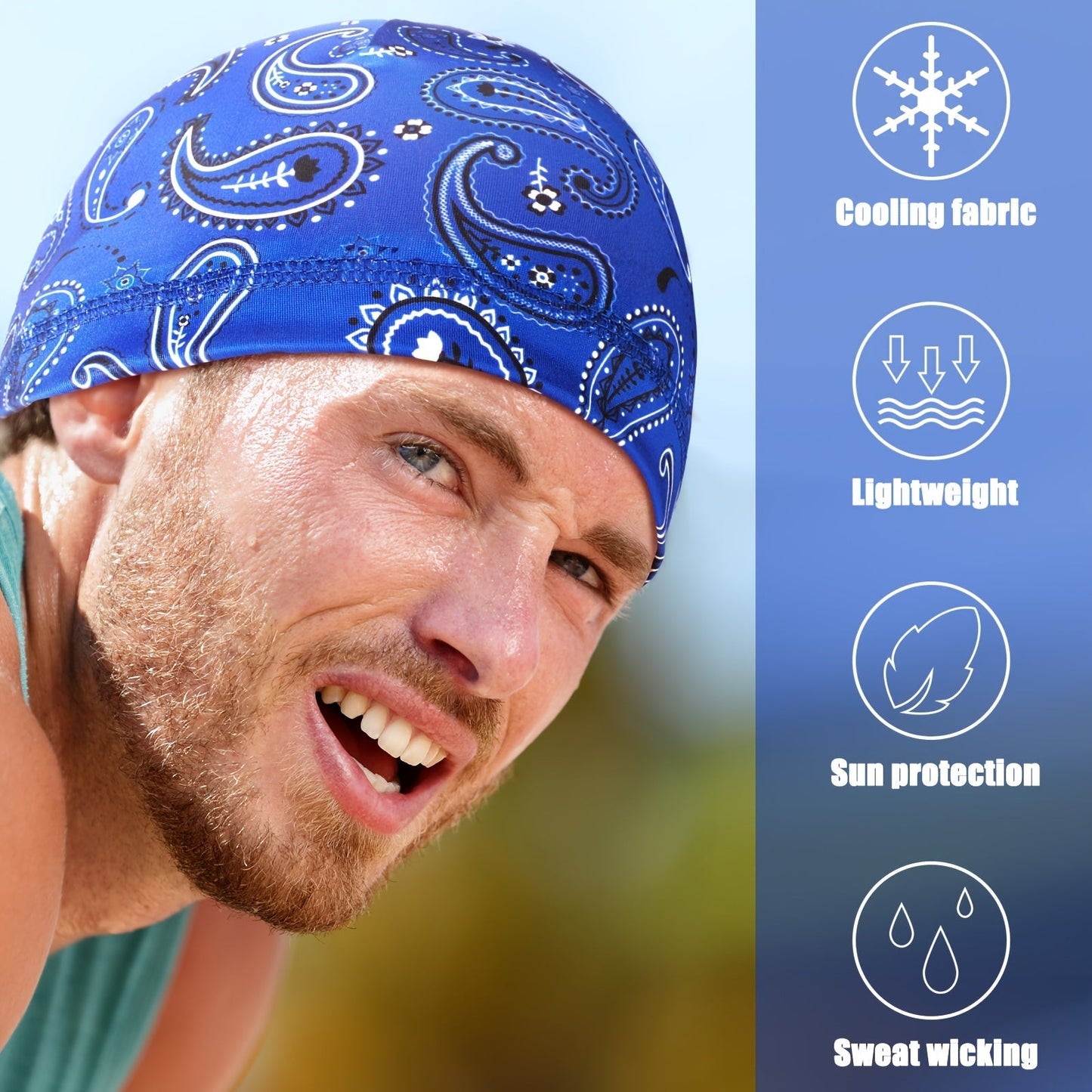Men's Skull Caps 10-Pack Cooling Wicking Knit Beanie Do Rag Head Wrap - Welding Hard Hat Liner Cycling Workout Caps Mixed Vintage Styles for Men Daily Wear & Outdoor Activities