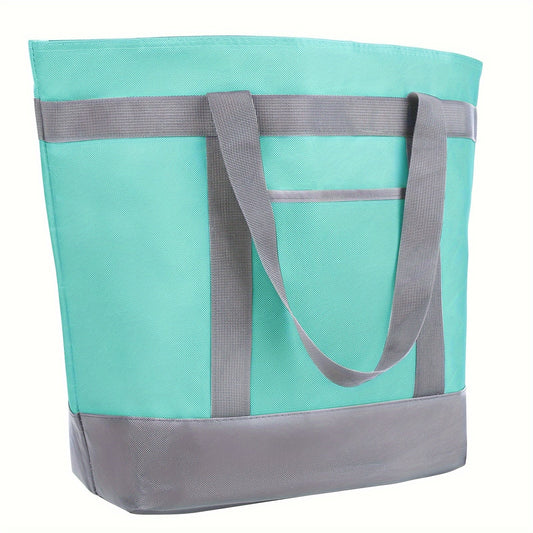 Insulated Reusable Grocery Tote Bag XXLarge 10.3 Gal – Thermal Cooler Bag for Food Delivery, Doordash, Grubhub, Grocery Shopping, Travel, Beach & Picnic, Oxford Cloth, 5 Colors