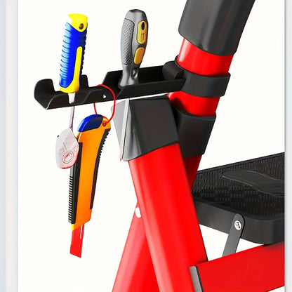 Heavy Duty Folding Step Ladder 500 Lbs Capacity - 2/3/4/5 Step Portable Non-Slip Ladder, Lightweight Durable Plastic, Foldable Step Stool for Home, Kitchen, Office & Industrial Use