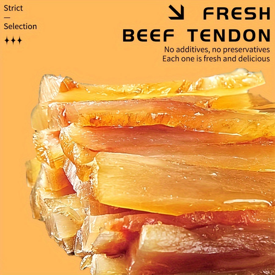 Dried Beef Tendon Dog Chews Natural High-Protein Jerky Treats & Chew Sticks for Training Rewards, All Breeds, 250g / 500g 2-Pack Options