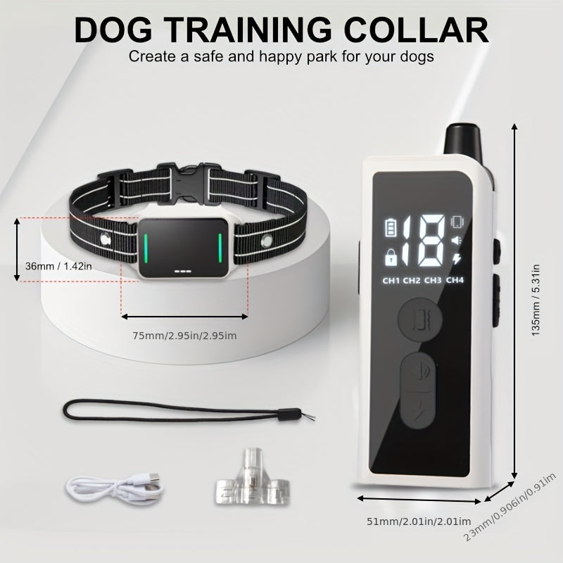 Dog Training Collar with Remote – Rechargeable E-Collar with Shock Vibration Buzz Modes, 2.4G Wireless Remote, USB Charging, Safe & Effective Pet Trainer for Small Medium Large Dogs, 1pc & 2pc