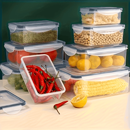 Stackable Food Storage Containers with Lids Set 12/24/48/50 Pieces - Leakproof Meal Prep Containers, Microwave Freezer Dishwasher Safe, Clear Plastic Containers for Leftovers, Fruits, Vegetables & Pantry