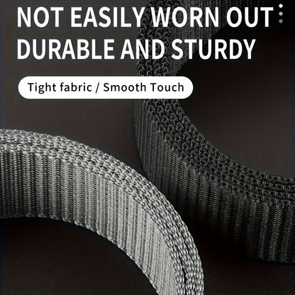 4PCS Men's Nylon Belt Set with Quick-Release Buckle – Durable Lightweight Tactical Belts, Black & Gray, 49.3" x 1.5", Ideal for Daily Commuting & Outdoor Use