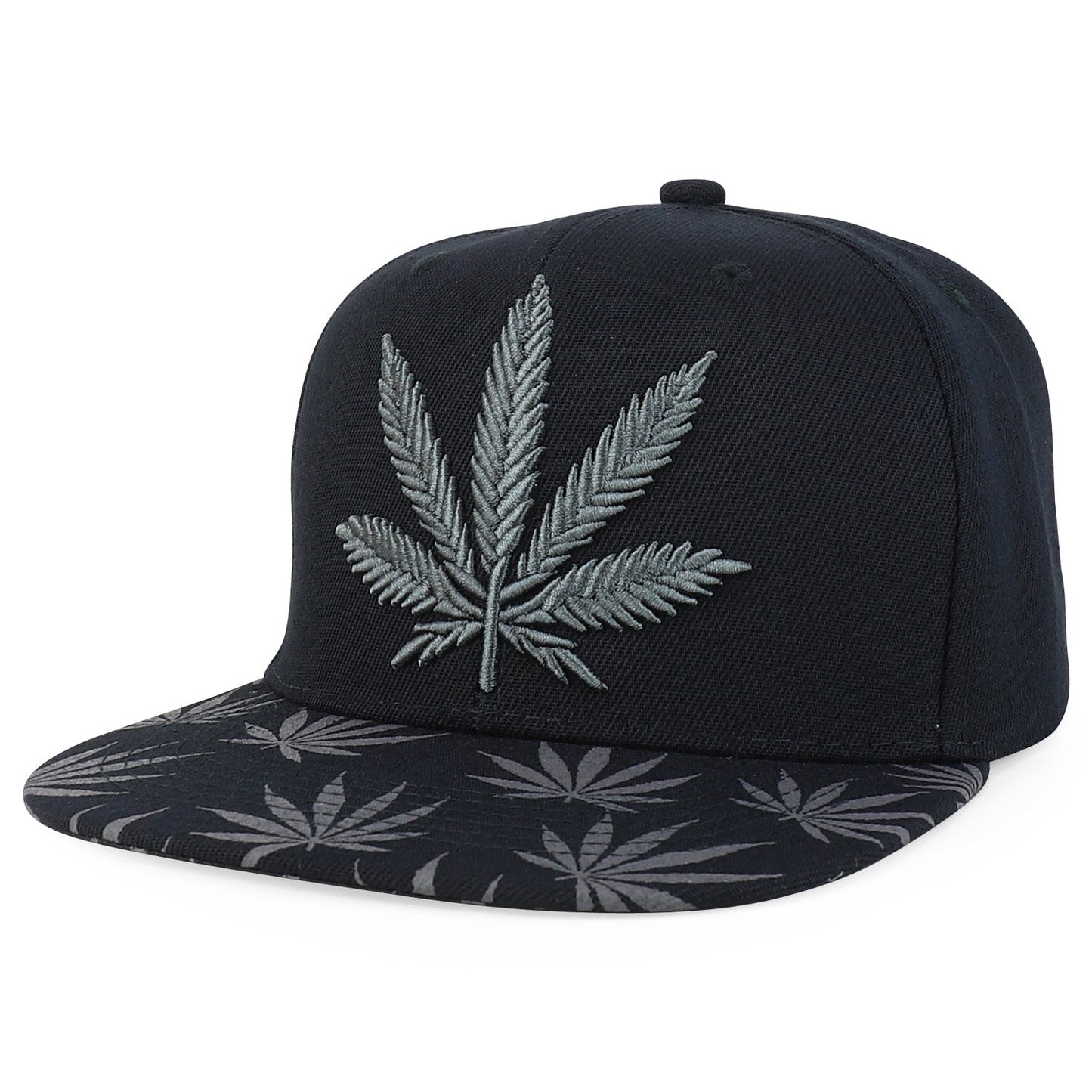 Rasta MJ Leaf 3D Embroidered Flat Bill Snapback Cap – Hip Hop Reggae Hat, Adjustable Snapback, One Size Fits Most, Unisex Streetwear Baseball Cap