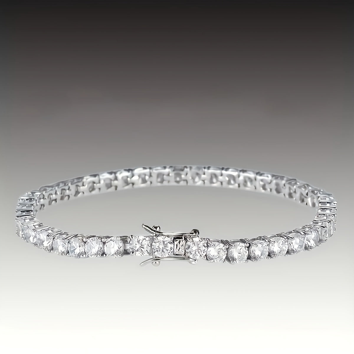 925 Sterling Silver Tennis Bracelet with Lab-Grown Cubic Zirconia – Round Cut, Unisex for Women & Men, 5 Sizes 6.5 to 8.5 Inch – Elegant Jewelry Gift