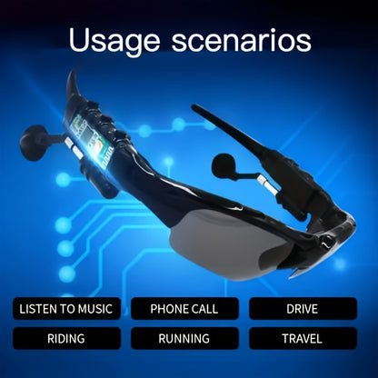 Smart Driving Bluetooth Glasses with Wireless Headphones – Stereo Music Hands-Free Calls Navigation, Noise-Cancelling Microphone, Open Ear Wearable Tech Eyewear for Driving Outdoor Sports Activities