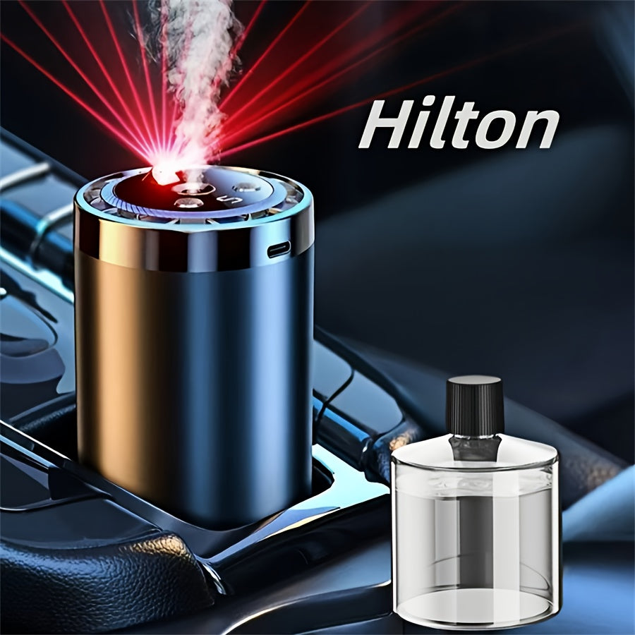 Smart Car Air Freshener with Aromatherapy & Starry Sky Light Display – Portable USB Car Humidifier, Dynamic LED Mood Light, Cologne & Perfume Bundle, Universal Fit, Car Gift & Holiday Gift for Men Women