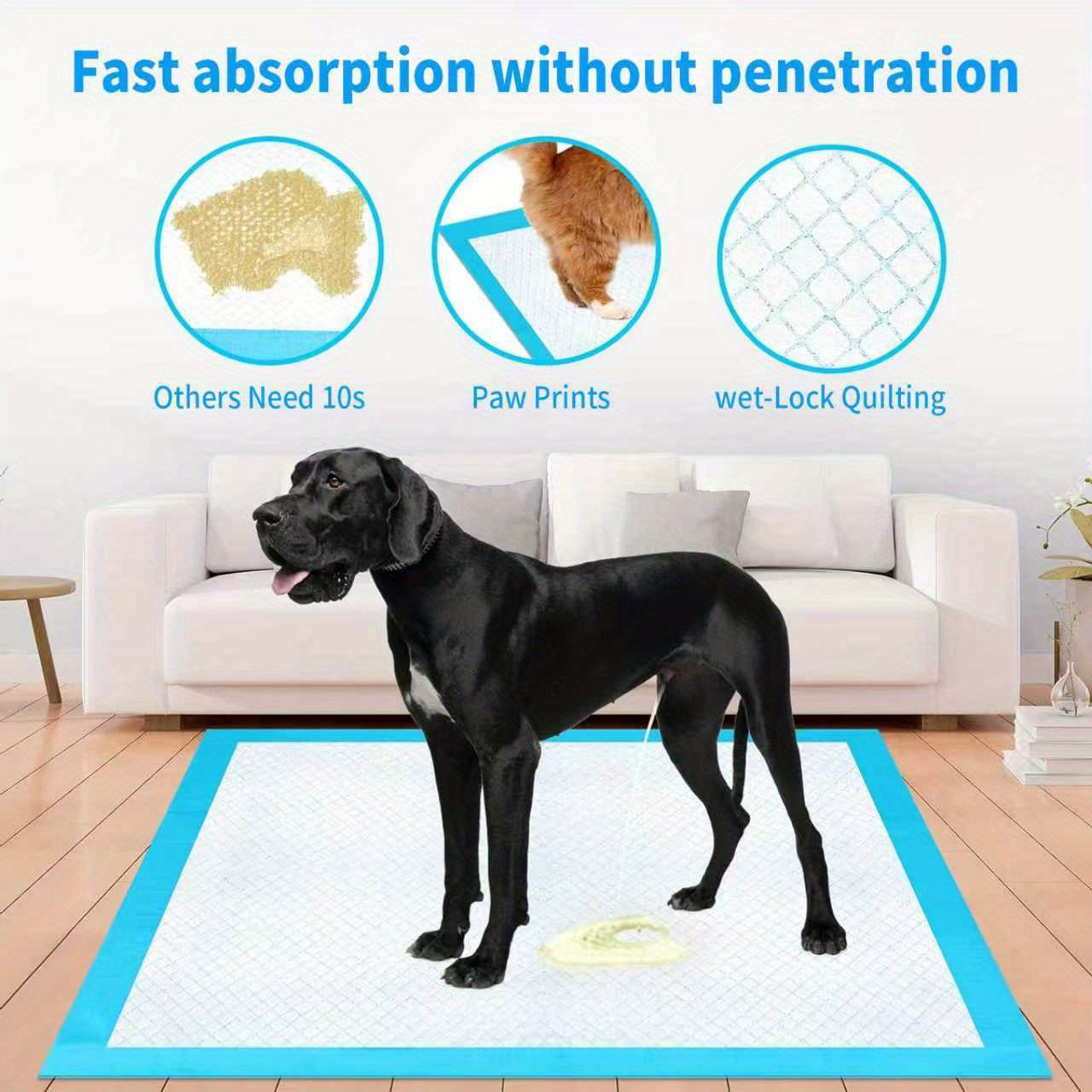 Super Absorbent Dog Pee Pads XL/XXL – Thickened Leak-Proof Training Pads for Medium & Large Dogs, Easy to Clean, Camping & Adult Bed Care, 50+50 Free Value Pack