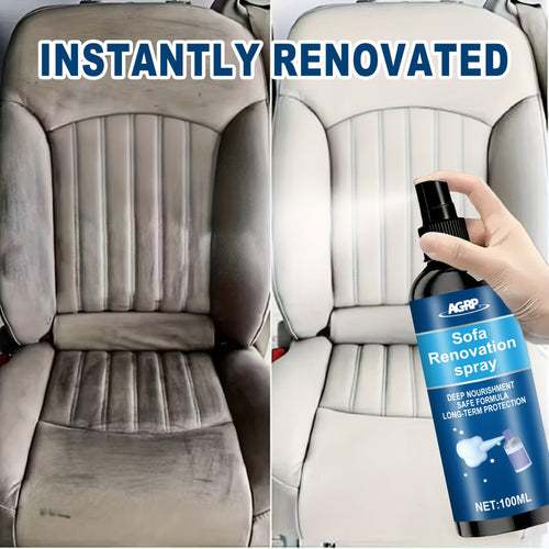 Car Interior Renovator & Restorer 100ml – Multi-Purpose Cleaner for Plastic, Fabric, Seats & Dashboard, Long-Lasting Protection with Applicator Sponge