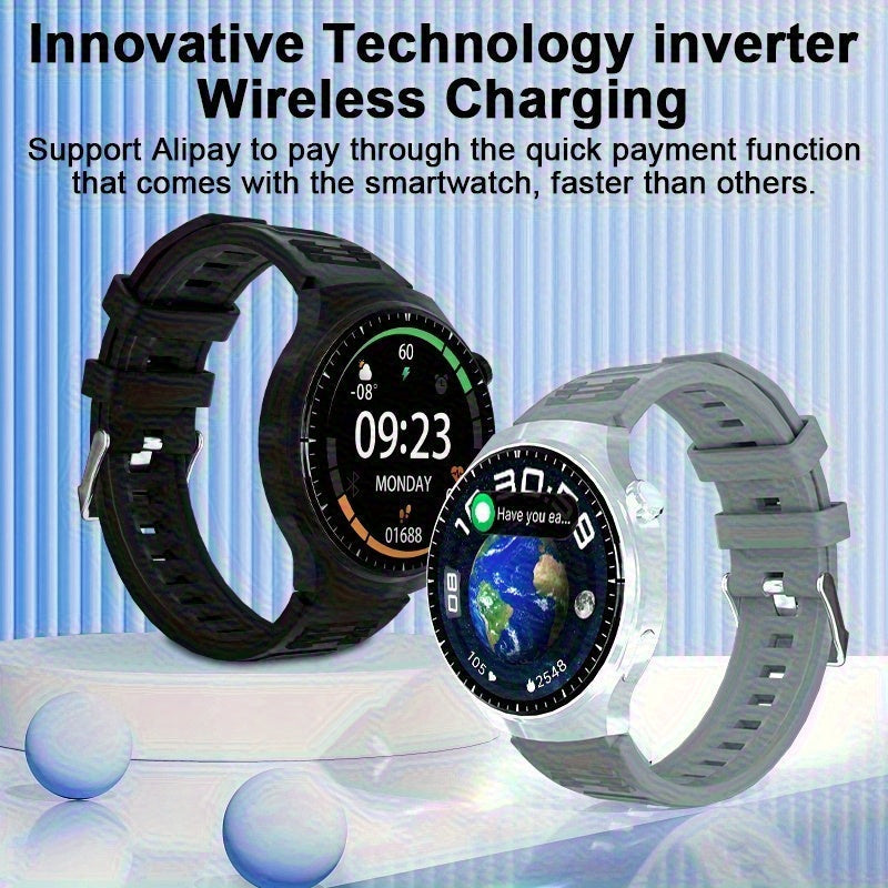 Round Smartwatch 2.01 Inch Extra Large Screen Wireless Calling 100+ Sports Modes Sleep Monitor Games Weather Calculator Pedometer Fitness Tracker Watch for Men Women iPhone Android