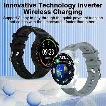 Round Smartwatch 2.01 Inch Extra Large Screen Wireless Calling 100+ Sports Modes Sleep Monitor Games Weather Calculator Pedometer Fitness Tracker Watch for Men Women iPhone Android