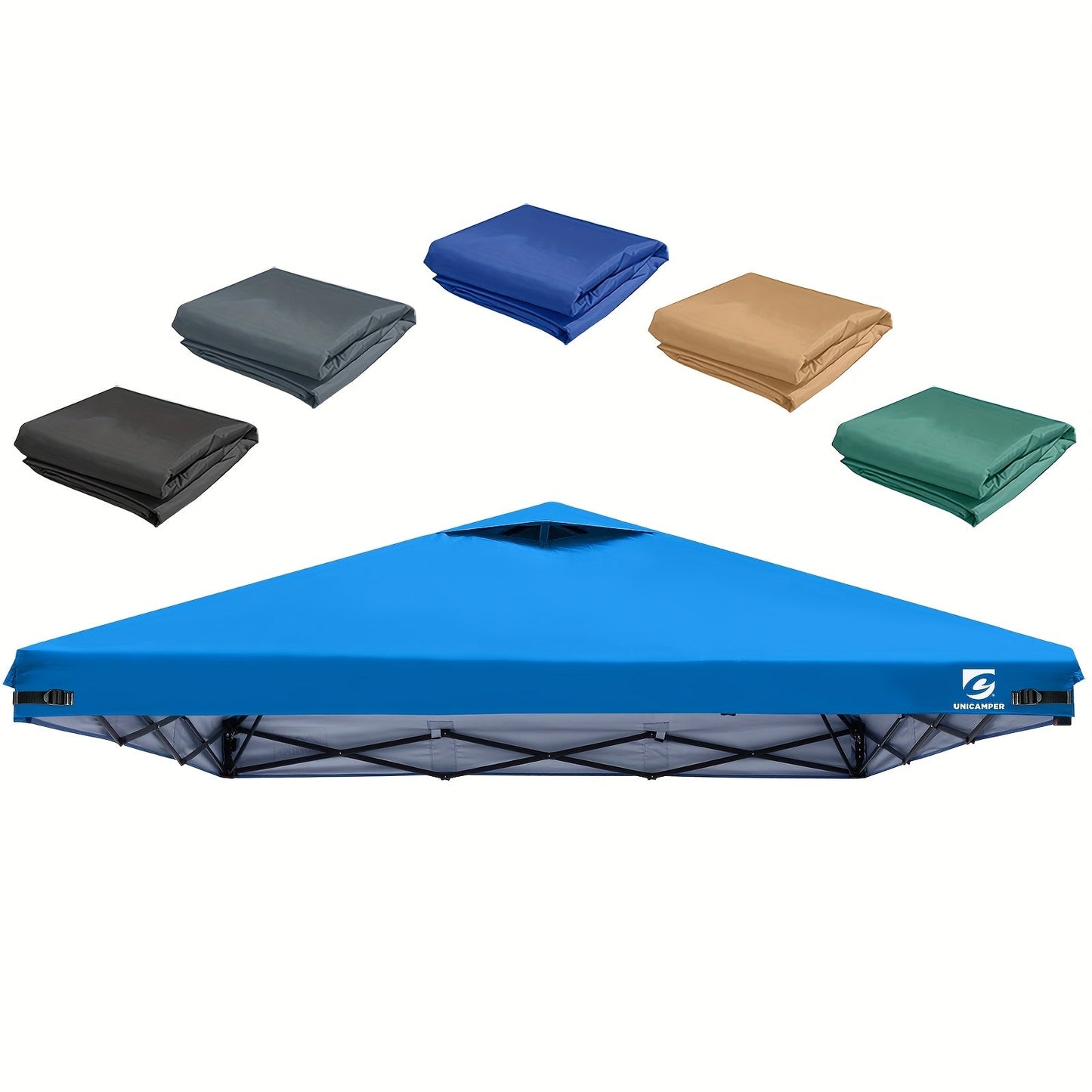 10x10 Pop Up Canopy Replacement Top Cover with Air Vent – Waterproof UV-Resistant Canopy Top for Straight Leg Tents, All-Season Outdoor Sun Shade for Garden, Patio & Camping, 11 Colors (Top Only)