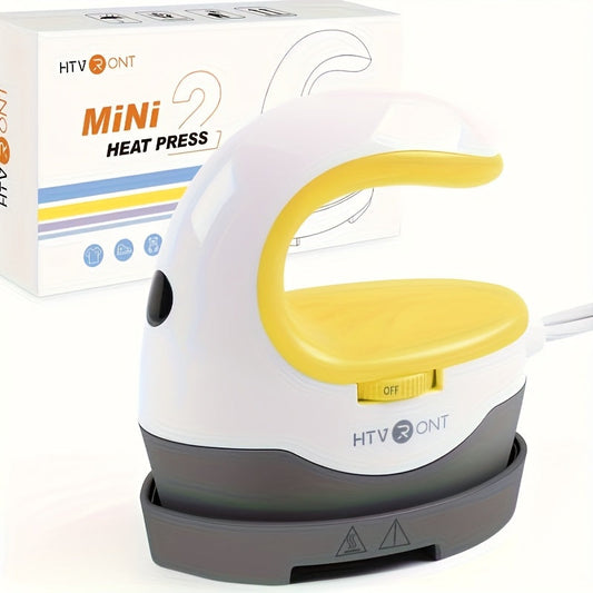 Mini Heat Press Machine Portable Small Iron Press for T-Shirts Hats HTV Sublimation Vinyl Transfer Projects – 3 Heat Settings Quick Heat-Up Easy Grip Handle