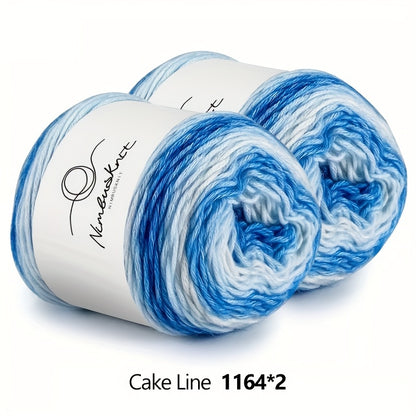 Colorful Yarn Thread & Weaving Accessories Kit 2/4pcs Cotton Acrylic Wool Blend with C-Type Buckle Weaving Needle Bow Twist Needle DIY Knitting Crochet Sweater Scarf Beginner Craft Set