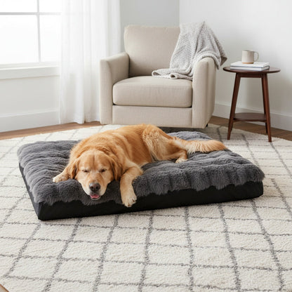 Orthopedic Dog Bed for Large Dogs – Memory Foam Pet Bed with Removable Washable Cover, Anti-Slip Base, Faux Fur, Joint Relief, Heavy Duty, Small Medium XL XXL Sizes