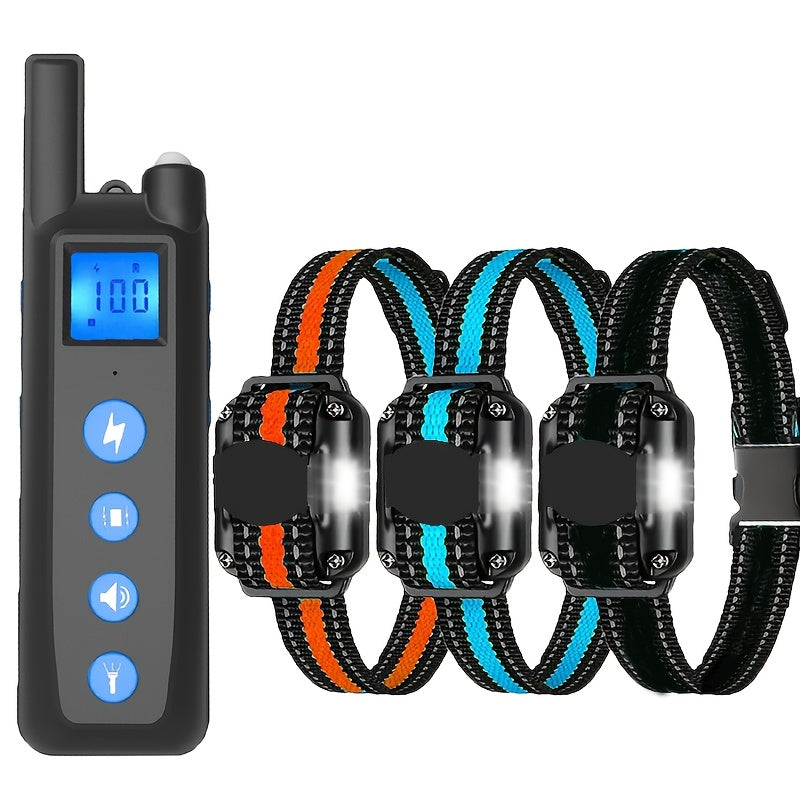 Dog Training Collar with Remote – Vibration & Sound Modes, Adjustable Nylon Strap for Small to Large Dogs, 1 Remote Controls 1, 2, or 3 Dogs