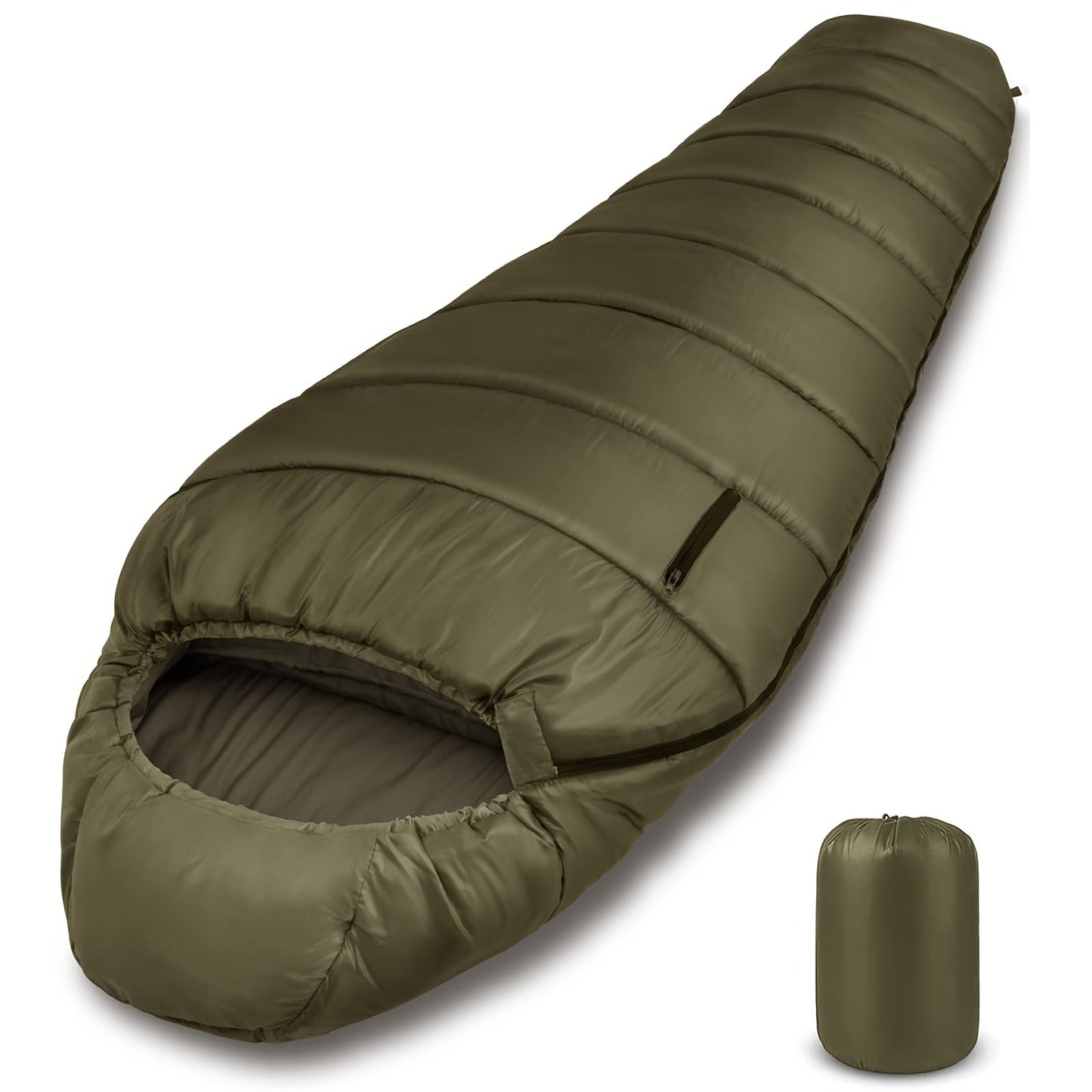 Mummy Sleeping Bag 15-45°F 3-4 Season Cold Weather Sleeping Bag for Adults – Warm Lightweight Washable Camping Sleeping Bag for Hiking, Backpacking, Traveling & Outdoor Activities