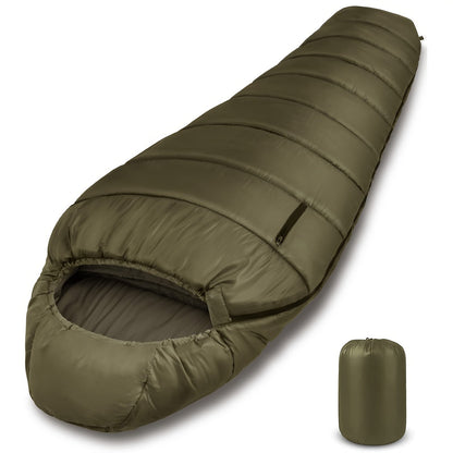 Mummy Sleeping Bag 15-45°F 3-4 Season Cold Weather Sleeping Bag for Adults – Warm Lightweight Washable Camping Sleeping Bag for Hiking, Backpacking, Traveling & Outdoor Activities