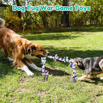 Unbreakable 6-Section Dog Rope Chew Toy – Heavy Duty Tug of War Rope for Medium & Large Dogs Over 80 lbs, Teeth Cleaning Dental Floss Fibers, Non-Toxic Safe Chew Toy for Aggressive Chewers