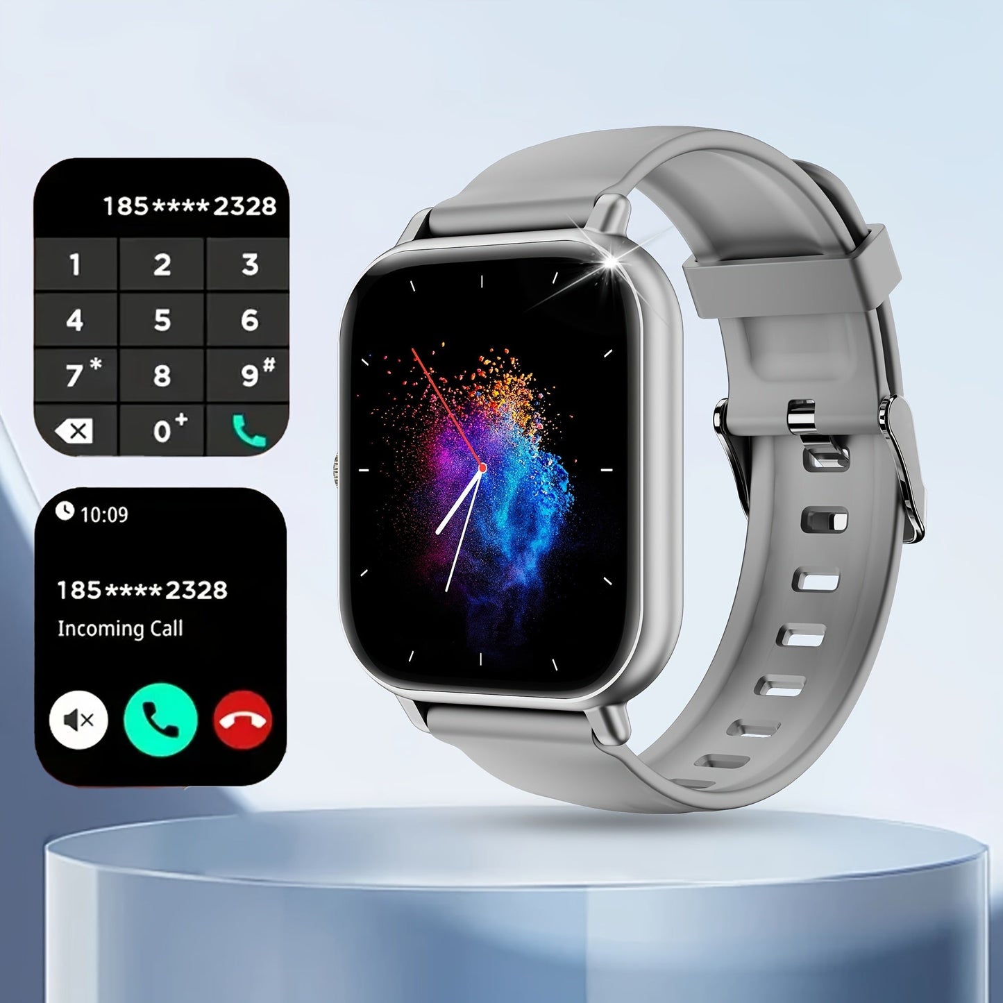 Smart Watch for Men and Women IP68 Waterproof 1.83 Inch Full Touch Screen – Wireless Calls & Messages, Pedometer, Fitness Tracker, Compatible with iPhone and Android, 6 Color Options