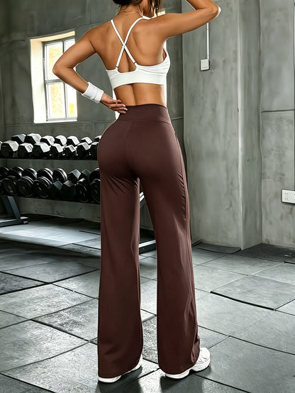 Women's High-Waist Wide-Leg Pants Quick-Dry Loose Fit Elastic Waistband - Casual French Style Summer Spring Long Pants S-XL
