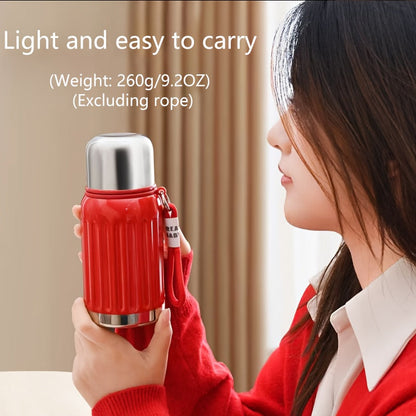 316 Stainless Steel Vacuum Insulated Thermos Cup Dopamine Color All Metal Water Bottle Keeps Drinks Hot and Cold for Work School Camping Sports Travel Portable Fashionable Tumbler Red Black Blue White