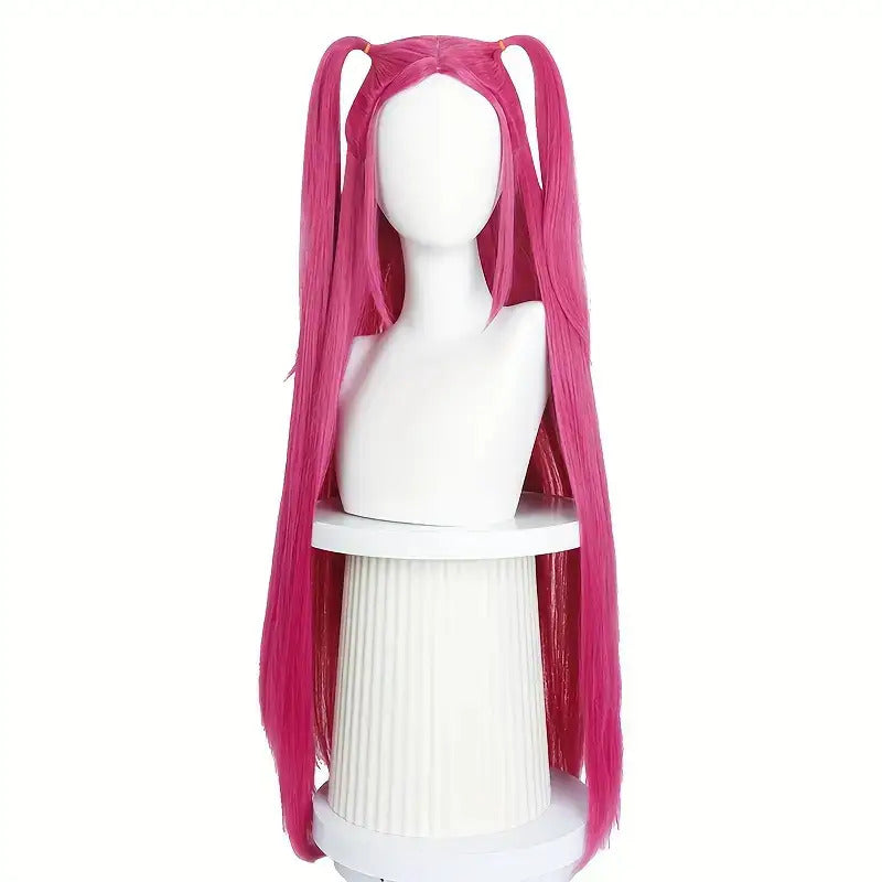 Anime K-Pop Idol Cosplay Wig Pink Purple Black No Sew No Glue Group Costume for Halloween Parties Fan Gatherings Cosplay Events Dance Pose Design 12-30 Inch