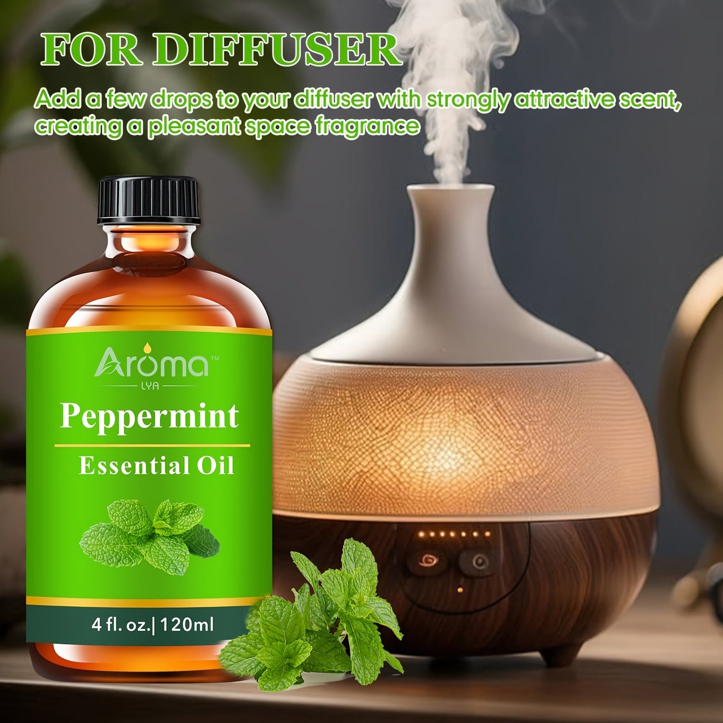 Pure Natural Essential Oils 4 FL OZ – Lavender Eucalyptus Frankincense Peppermint Lemon Sweet Orange for Diffuser Aromatherapy Soap Candle Body Oil