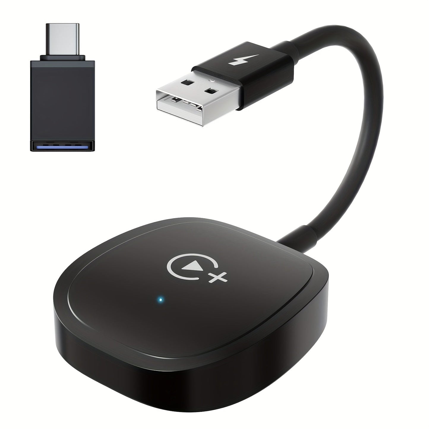 Wireless CarPlay Adapter with YouTube & TikTok – Plug & Play USB Dongle Converts Wired to Wireless Apple CarPlay, Supports iPhone Hotspot WiFi, Compatible with Audi Ford Toyota Honda & More