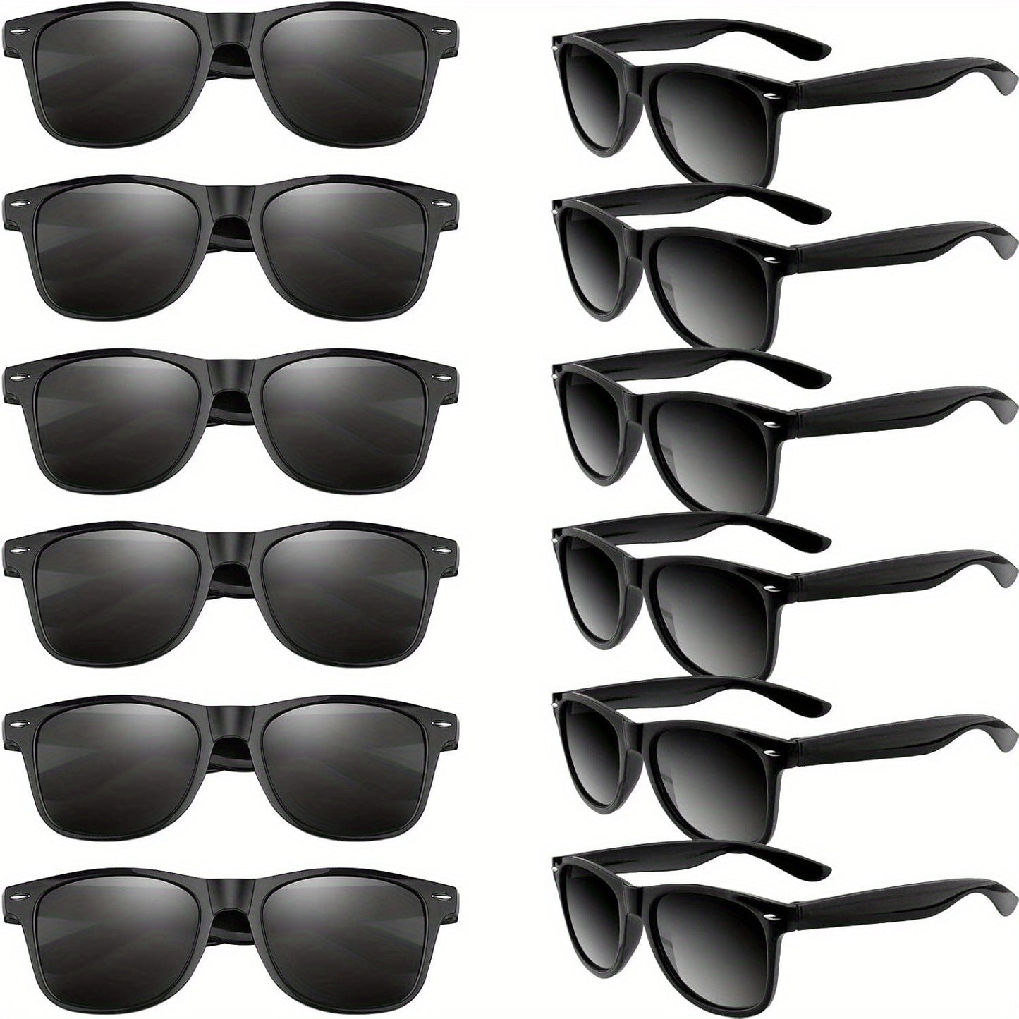 12 Pack Neon Colorful Party Sunglasses Bulk UV400 Shatterproof Lenses for Adults Birthday Beach Pool Summer Party Favors Gift Bag Fillers