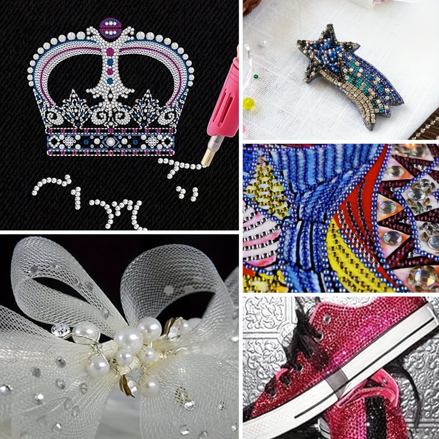 Hotfix Rhinestone Applicator Kit Complete Bedazzling Set with Wand 7 Tips Multi-Color Crystal Stones Tweezers Wax Pens & Storage Bag - DIY Bling Tool for Clothing Fabric Leather Crafts