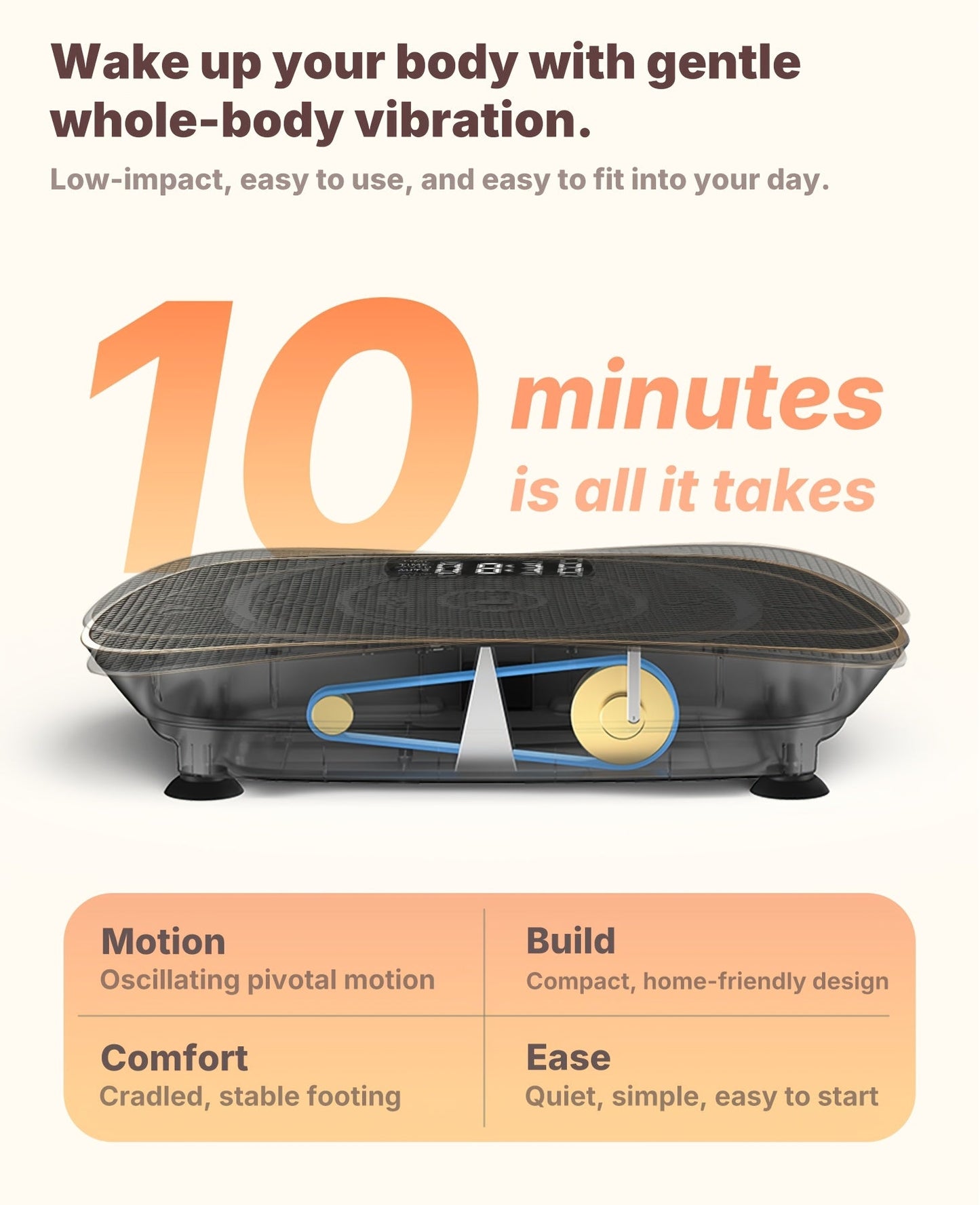 MERACH CV30 Pro Vibration Plate Exercise Machine Auto-Sensing Full Body Workout Platform with Bluetooth Speaker, Resistance Bands, 10 Speed Levels, LED Display, 330-440 lbs Capacity – Home Gym Fitness
