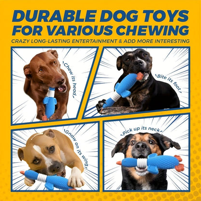 Indestructible Nylon Goose Dog Chew Toy for Aggressive Chewers – Upgraded Durable Dog Toys for Large & Medium Dogs, Heavy Duty Teething Chew, Dental Cleaning, Goose & Clownfish Design