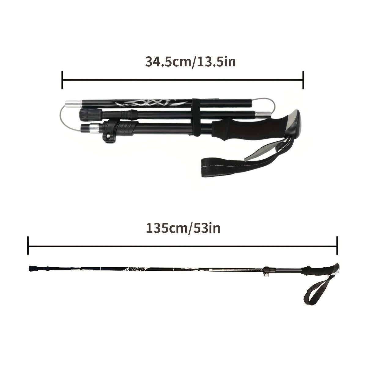 Trekking Poles 2 Pack Lightweight Aluminum Alloy Foldable Hiking Sticks – Quick-Lock Adjustable, Ergonomic Non-Slip Grip & Carry Bag for Men Women Camping Travel