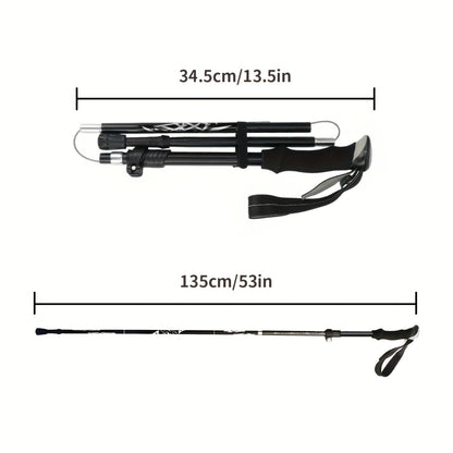 Trekking Poles 2 Pack Lightweight Aluminum Alloy Foldable Hiking Sticks – Quick-Lock Adjustable, Ergonomic Non-Slip Grip & Carry Bag for Men Women Camping Travel