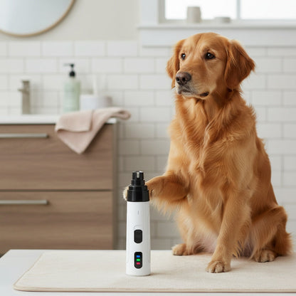 Electric Dog Nail Grinder Quiet Painless USB Rechargeable LED Screen Pet Grooming Tool
