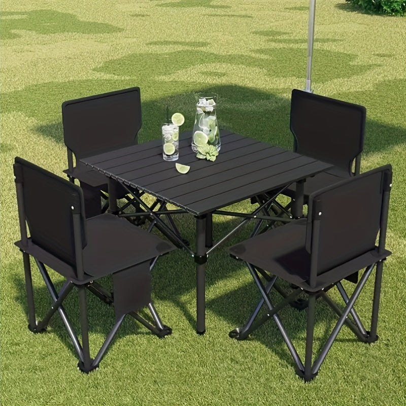 Large Portable Folding Table with Storage Bag - Outdoor Camping Picnic BBQ Garden Table Lightweight Easy Setup for Car Travel Self-Driving Tours