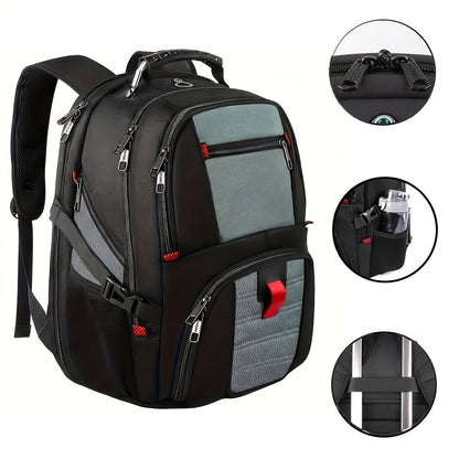 50L Travel Backpack Fits 17 Inch Laptop – Airline Approved, Waterproof, Extra Large College & Work Bag for Men & Women, 3-Compartment Business Backpack for School, Travel & Daily Commute – 8 Colors
