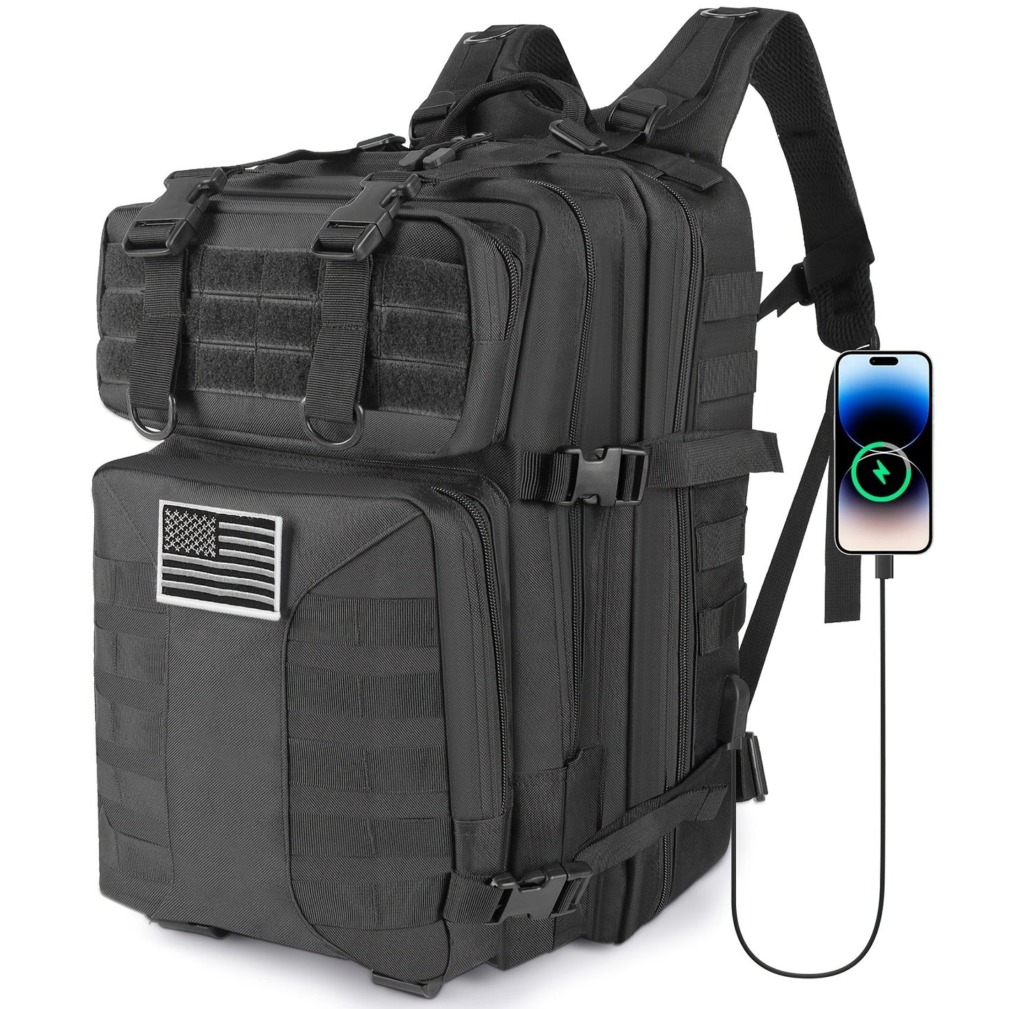 50L High Capacity Tactical Backpack Unisex – MOLLE Military Bag for Camping, Fishing, Hunting, Hiking & Travel – 13 Color Options Including Handbag & Storage Bag Variants