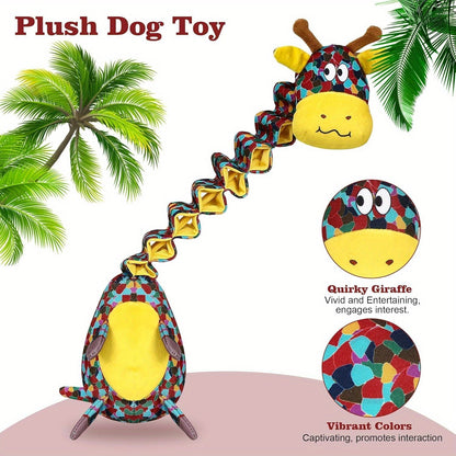 Indestructible Dog Chew Toy for Aggressive Chewers – Ultra-Strong Plush & Crinkle Paper Durable Dog Toy for Large Breeds, Interactive Squeaky Chew Toy for Powerful Dogs